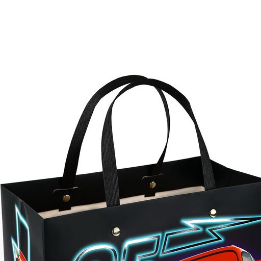 Пакет подарочный ламинированный с тиснением Чемпиону, Тачки, 23х27х11,5 см - Дарите счастье фото 3