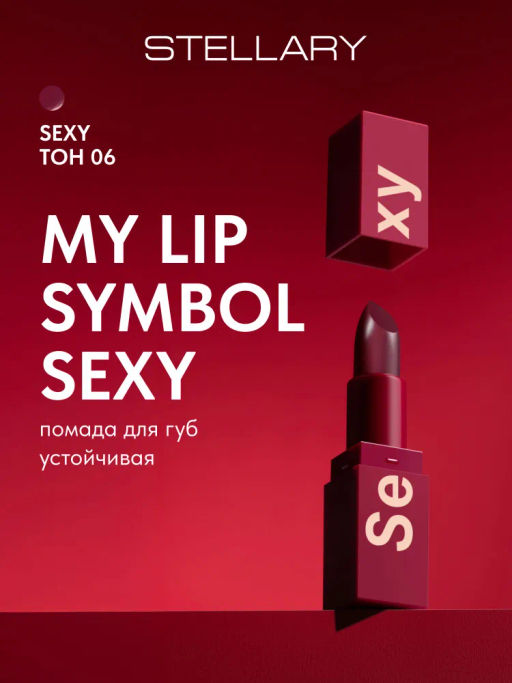 Stellary Помада для губ Устойчивая MY LIP SYMBOL тон 06 SEXY