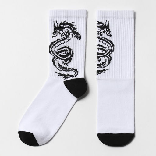 Цена за 2 шт. Носки мужские белые «Дракон», р-р 31