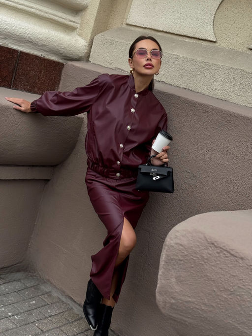 Юбка AURA 5076-164 бургунди