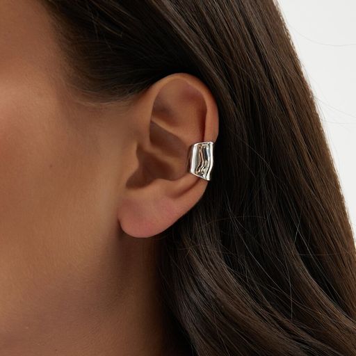 Широкий кафф из серебра