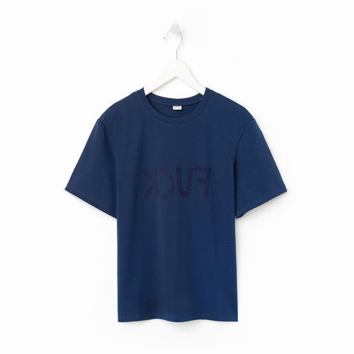 Футболка мужская MINAKU Fuck синяя, р-р 50