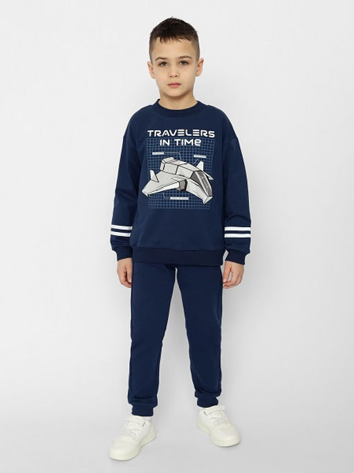 CRB wear/CSKB 90161-41-353 Комплект для мальчика (джемпер, брюки),темно-синий/Ex.Cherubino  фото 2