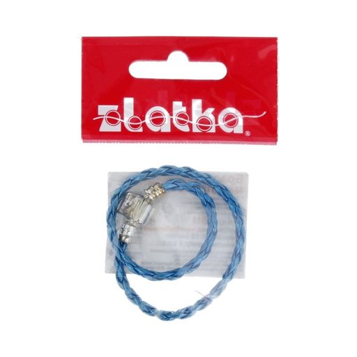 Zlatka Браслет плетеный RBL-01 21 см 5 шт СК/Распродажа №13 т.синий металлик  фото 4