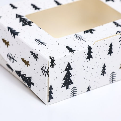 Цена за 20 шт. Коробка складная Ёлки, 10 х 8 х 3,5 см - UPAK LAND фото 3