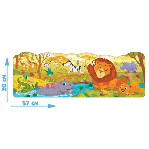 Цена за 2 шт. Фигурный пазл «В мире зверей», 45 деталей