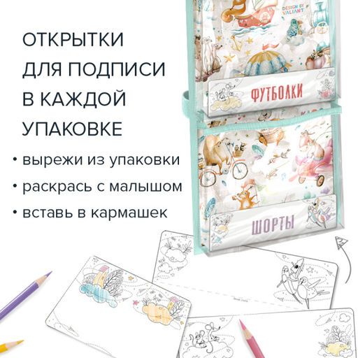VAL KTR-P-S5P-8524 Кармашек подвесной в детский сад, 5 прозрачных отделений, 85*24 см, ПУТЕШАСТИКИ, шт