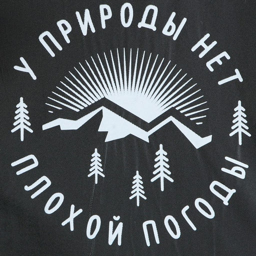 Дождевик-плащ У природы нет плохой погоды, размер 42-48, цвет чёрный - Simaland фото 3