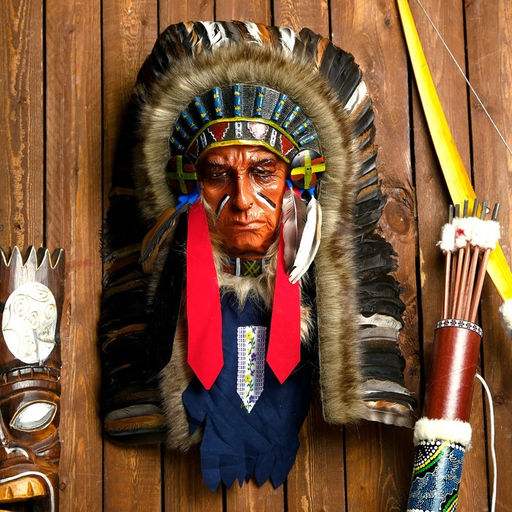 Панно «Индеец Лиуону», 40×15×60 см, МИКС