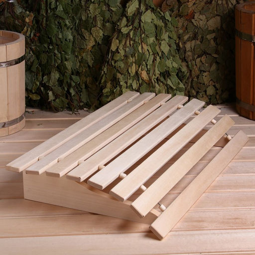 Подголовник для бани и сауны, 60×35.5×9 см, липа, «Добропаровъ»