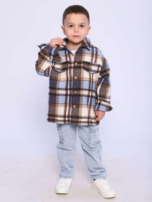 РБ012 Рубашка Бавария (голубой; коричневый) - Милаша фото 11