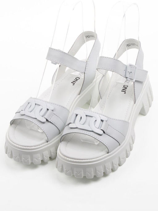 08-PED187-1 WHITE Босоножки женские (натуральная кожа)