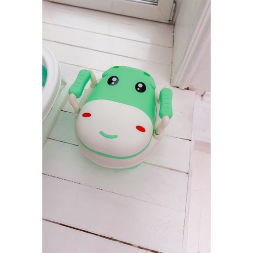 Горшок детский Бегемотик, цвет белый/зеленый - Simaland фото 3