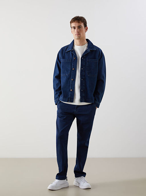 Rahat Kal?p Uzun Kollu Erkek Jean G?mlek