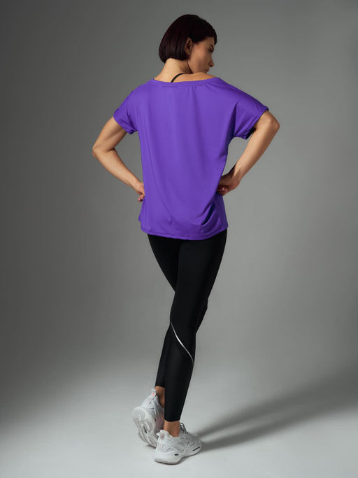 Футболка свободного силуэта удлиненная на одно плечо - NEVERLATE фото 6