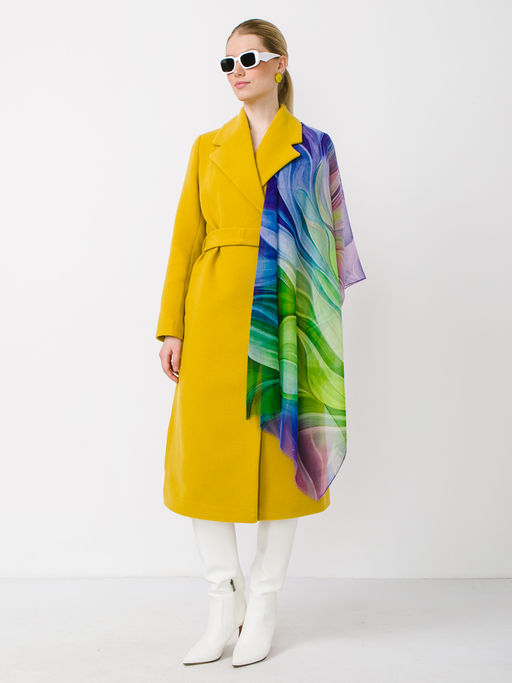 Большой мягкий очень нежный двусторонний палантин в стиле арт-деко - Tantino фото 2