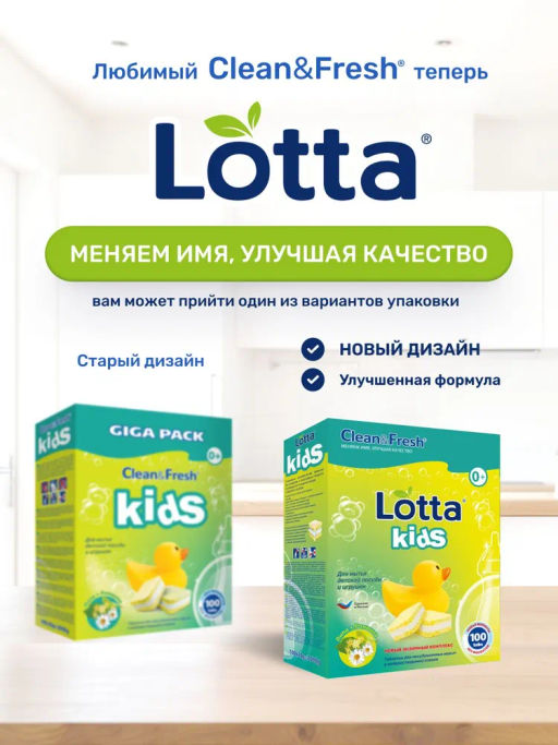 Таблетки для ПММ Clean&Fresh Kids 100 шт