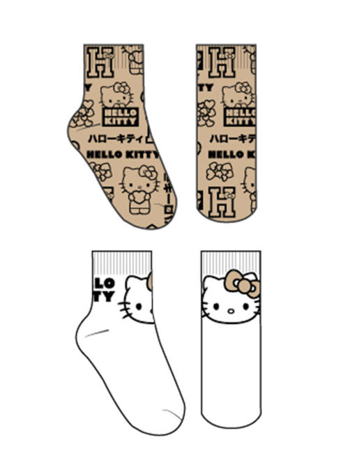 Носки PlayToday Hello Kitty для девочки набор 2 пары в ассортименте  фото 2
