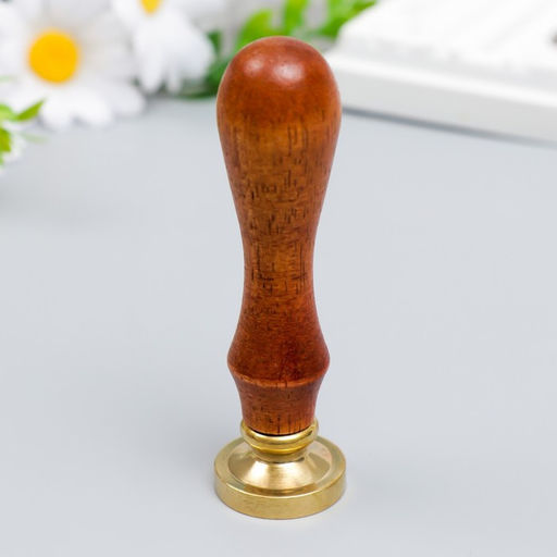 Печать для сургуча с деревянной ручкой «Обнимашки - медведь и зайчик», 9×2.5×2.5 см