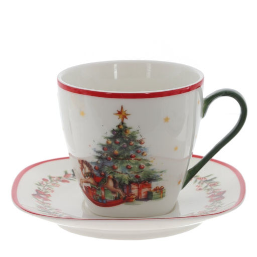 Набор: чашка с блюдцем , 240 мл, L14 W13 H9 см