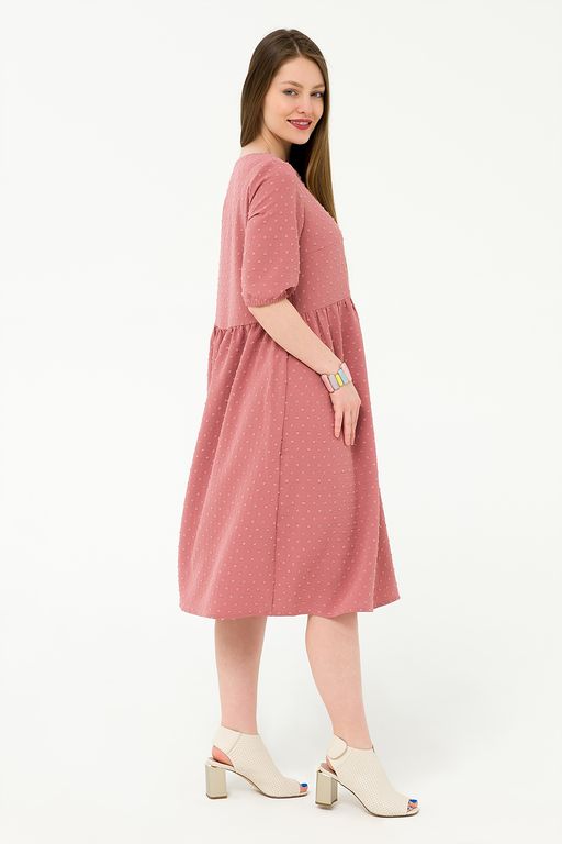 Платье со сборкой брусника - Odis фото 5