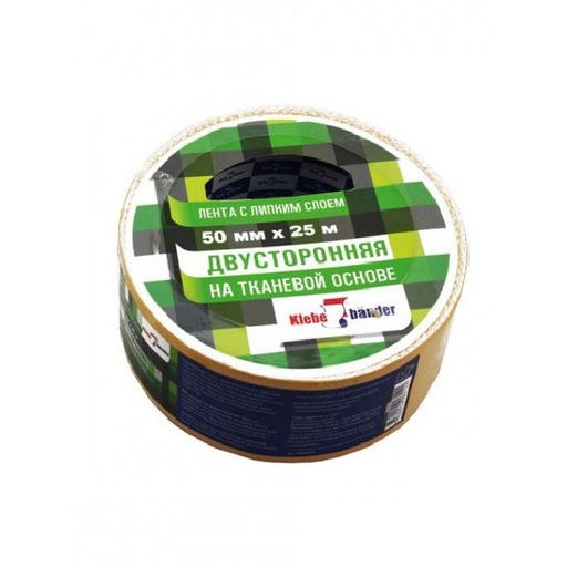 Лента двусторонняя 50/48мм*25м полипропилен Klebebander/36/6 КРР525Т, 50*25РР/36/6 (22 631)
