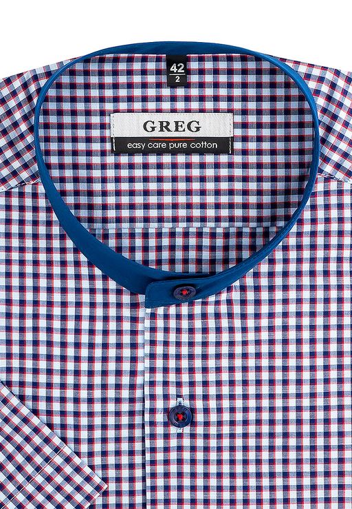 Сорочка мужская короткий рукав GREG 264/001/6723/ZS/C/1