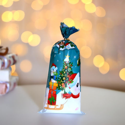 Цена за 50 шт. Пакет подарочный новогодний, для сладких подарков Новогодний МИКС №2 13?27 см1 см - UPAK LAND фото 6