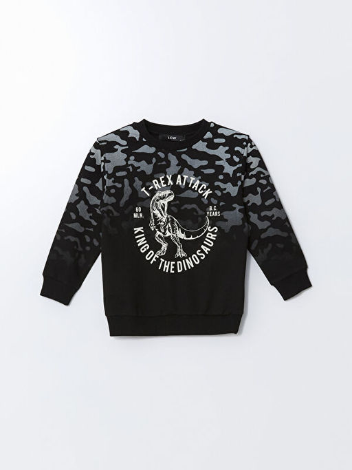 Bisiklet Yaka Bask?l? Erkek Bebek E?ofman Tak?m - Waikiki фото 2