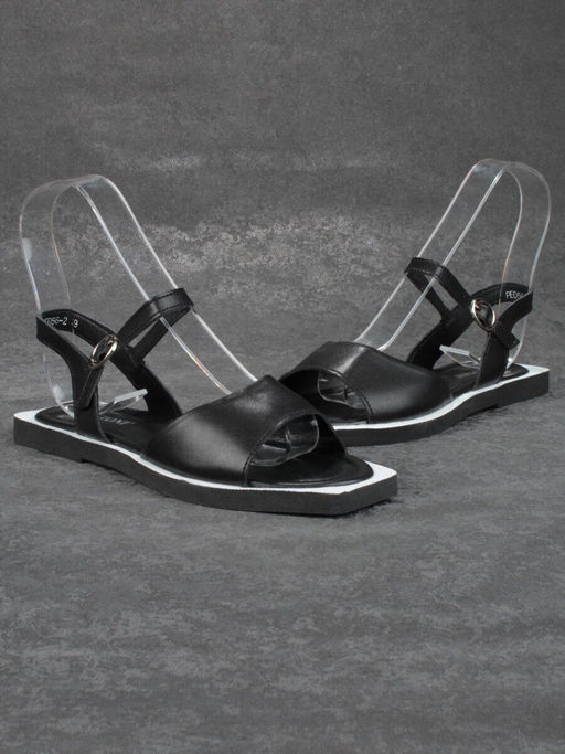 08-PED56-2 BLACK Босоножки женские (натуральная кожа)