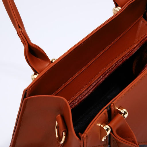 Сумка-тоут на молнии, цвет коричневый - Simaland фото 8