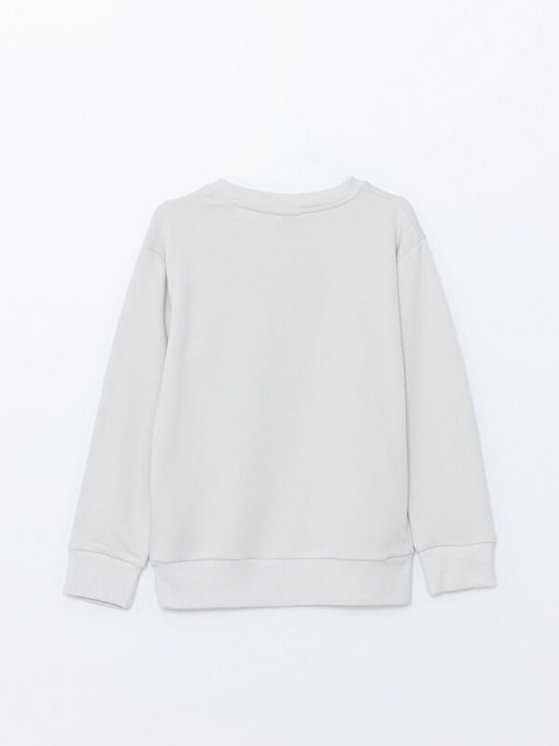 Bisiklet Yaka Bask?l? Uzun Kollu Erkek ?ocuk Sweatshirt - Waikiki фото 3