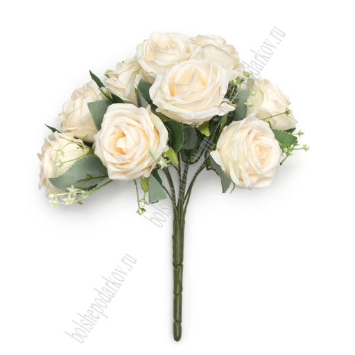 Букет декоративный 31 см Розы (SF-8126) светло-персиковый - Больше подарков фото 2