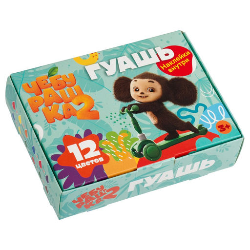 Гуашь Мульти-Пульти "Чебурашка -2" 12цв. 17,5мл. (ГК_62459)