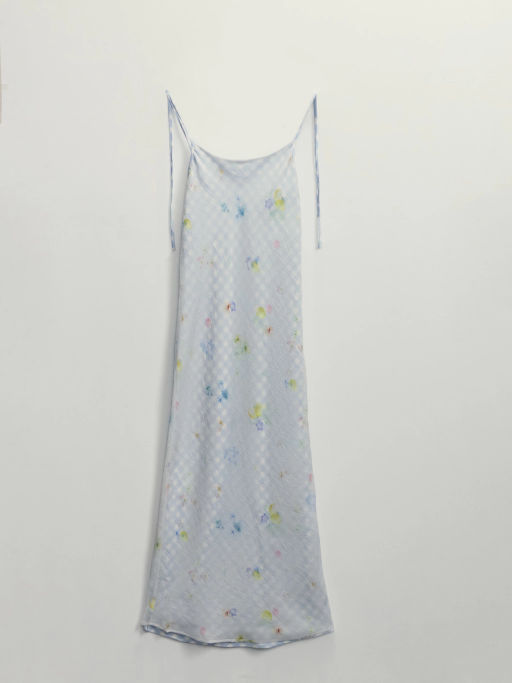 Двуслойное платье из тенселя с принтом / Zarina  фото 4