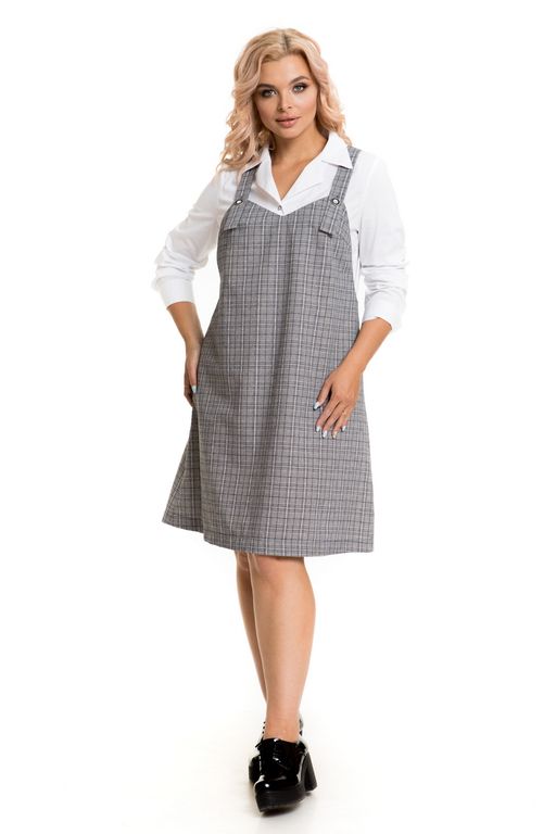 Сарафан 903 серая клетка - Novita фото 3