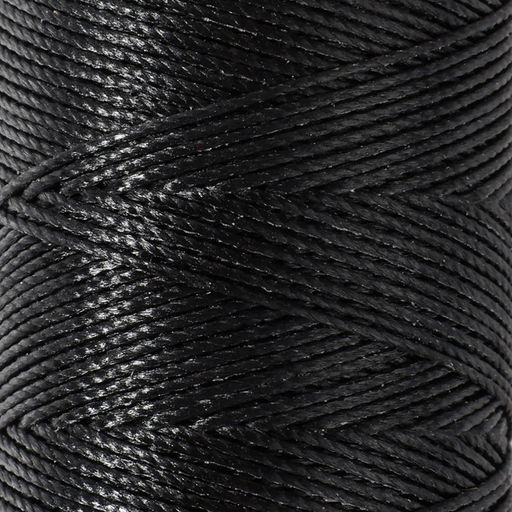 Нитки вощёные, кручёные, круглые, 300D/3, 0.35 мм, 60 ± 2 м, чёрные