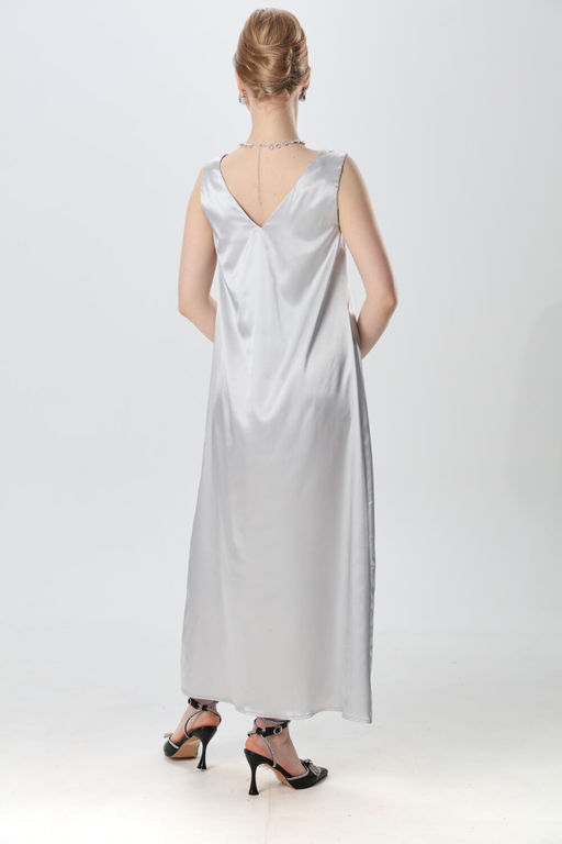 Платье NIKVA н1014-3 серебро  фото 7