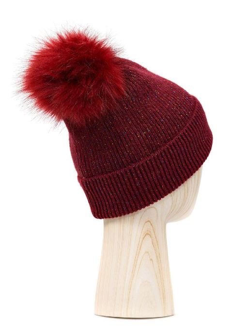 Шапка жен. шерсть+нейл+акр+люр LB-D77103 bordo - Labbra фото 5