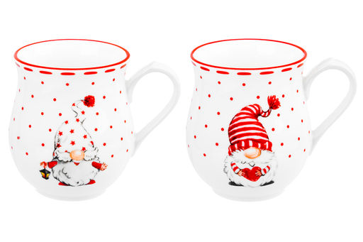 Набор 2 кружек 350 мл 11,5*9*9,5 см Весёлые гномики бочонок - Elan gallery фото 3