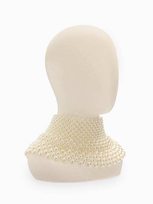 Колье-чокер жемчуг Богема. Россыпь, белое, d=8/10/12