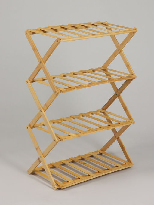 Стеллаж универсальный, 4 полки, 50×25×68 см, напольный, открытый, Greengo