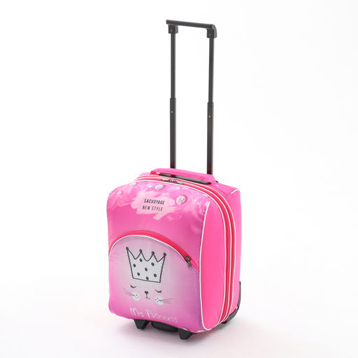 Чемодан малый 18" на молнии, малиновый