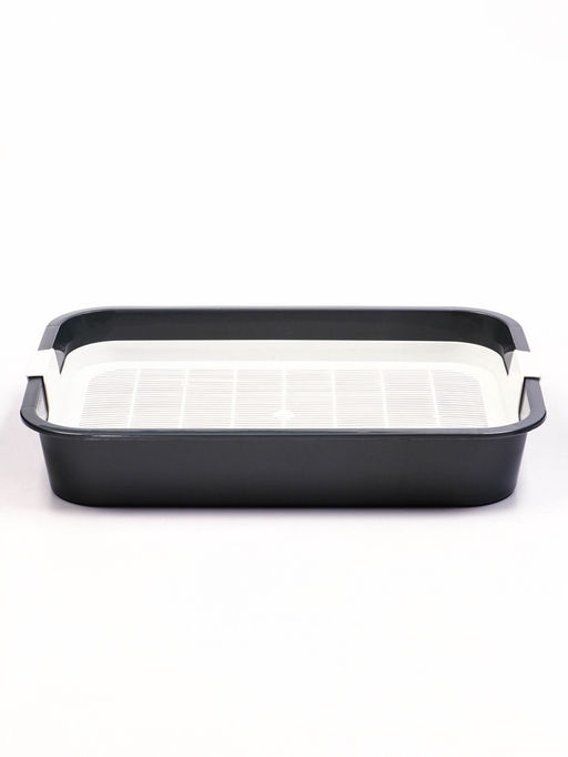 Туалет «Белла мини» для кошек, с сеткой, 35×26×6 см, Серый