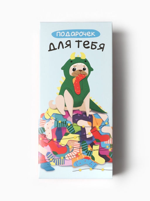 Носки женские новогодние набор 5 пар KAFTAN «Подарочек для тебя», размер 36-39 (23-25 см)
