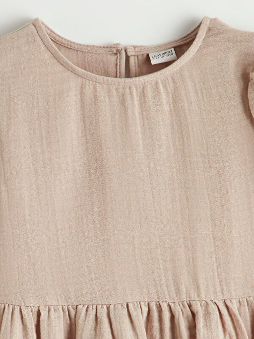 Bisiklet Yaka K?sa Kollu K?z ?ocuk Elbise