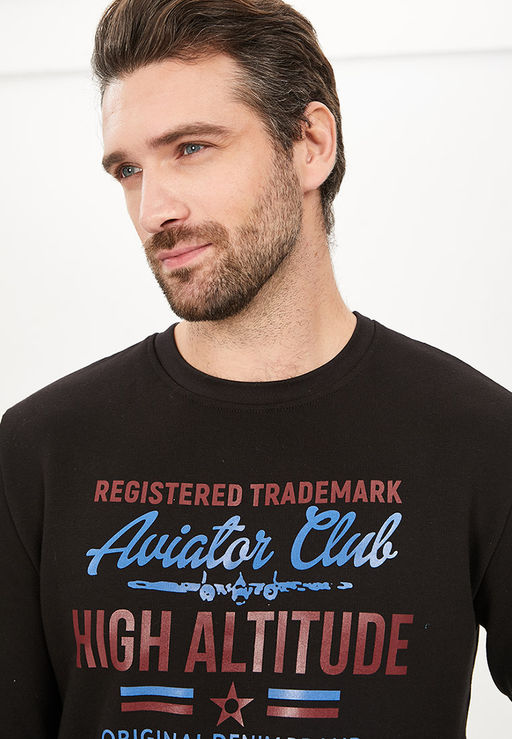 Свитшот мужской GREG G121-Aviator (чёрный)  фото 6