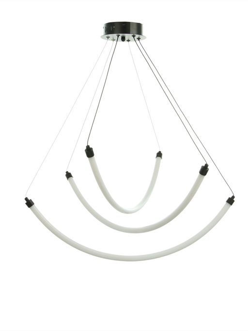 Светильник потолочный BayerLux «Крайс», 3хLED, 54 Вт, 3000К, чёрный, 70×70×34-184 см