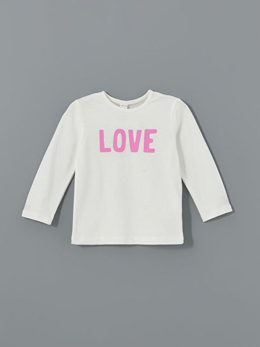 Bisiklet Yaka Bask?l? K?z Bebek Pijama Tak?m - Waikiki фото 2