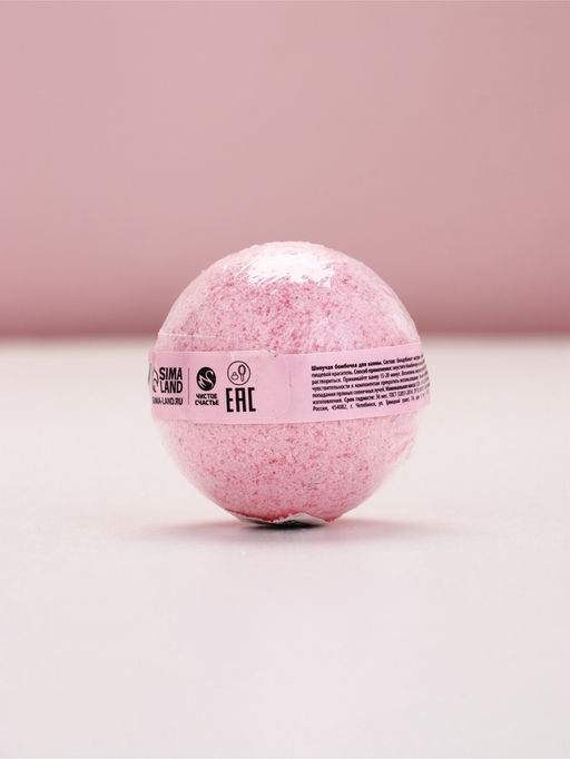 Бомбочка для ванны «Моменты нежности», аромат розы, 120 г, Чистое счастье